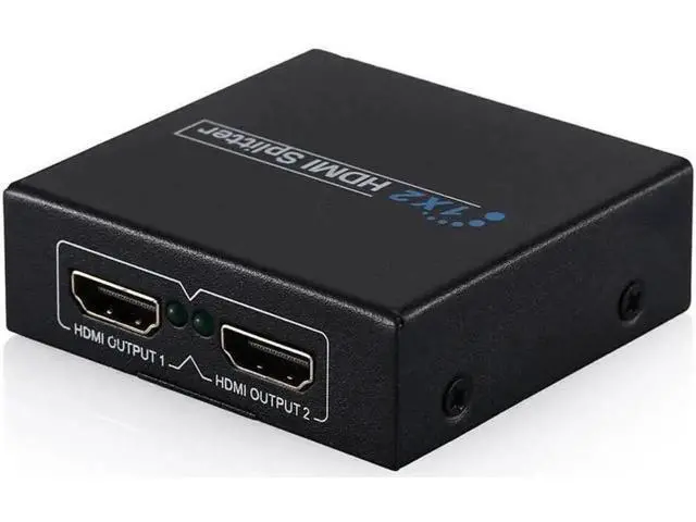 Alt view image 4 of 5 - HDMI 1 in 2 out 1080p 4K 1x2 HDCP Stripper 3D Splitter Power Signal Amplifier