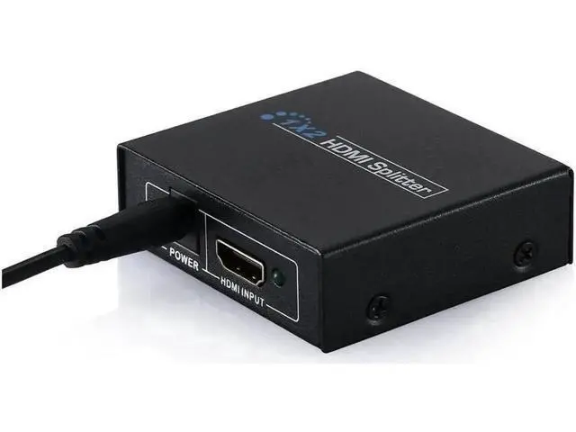 Alt view image 5 of 5 - HDMI 1 in 2 out 1080p 4K 1x2 HDCP Stripper 3D Splitter Power Signal Amplifier
