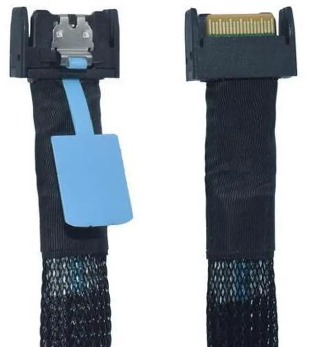 Main image of PCIe 5.0 MCIO 4i to MCIO x4 Cable Straight Male SFF-TA-1016 38pin, 1.6ft (50cm)