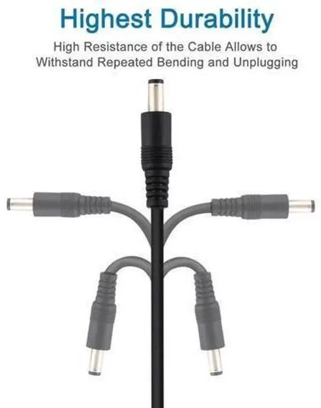 Alt view image 7 of 7 - 8A 5.5 x 2.1mm Female to Male DC Power Extension Cable 10m (Black)