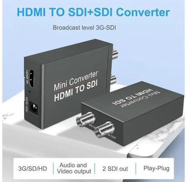 Alt view image 2 of 7 - Vszerda HDMI to SDI Converter,HDMI to SDI Adapter 1080P HDMI in to Two SDI Output SD-SDI HD-SDI 3G-SDI Video Converter Adapter for SDI Monitor HDTV