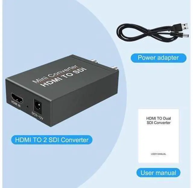 Alt view image 7 of 7 - Vszerda HDMI to SDI Converter,HDMI to SDI Adapter 1080P HDMI in to Two SDI Output SD-SDI HD-SDI 3G-SDI Video Converter Adapter for SDI Monitor HDTV