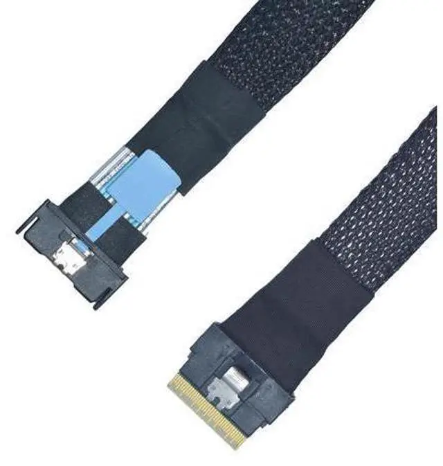 Alt view image 5 of 7 - PCIe 5.0 MCIOx8 74Pin to Slim SAS SFF-8654 8i Cable for Server Backplane, 1.6ft (50cm)