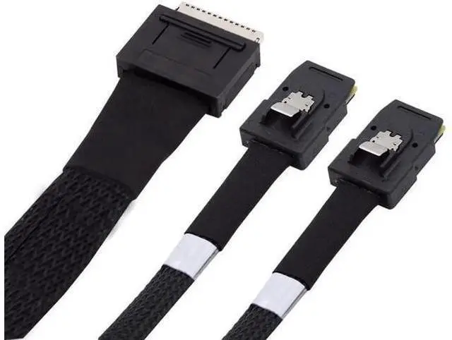 Main image of OCuLink PCIe PCI-Express SFF-8611 8x 8-Lane to Dual SFF-8087 4x SSD Data Active Cable 50cm