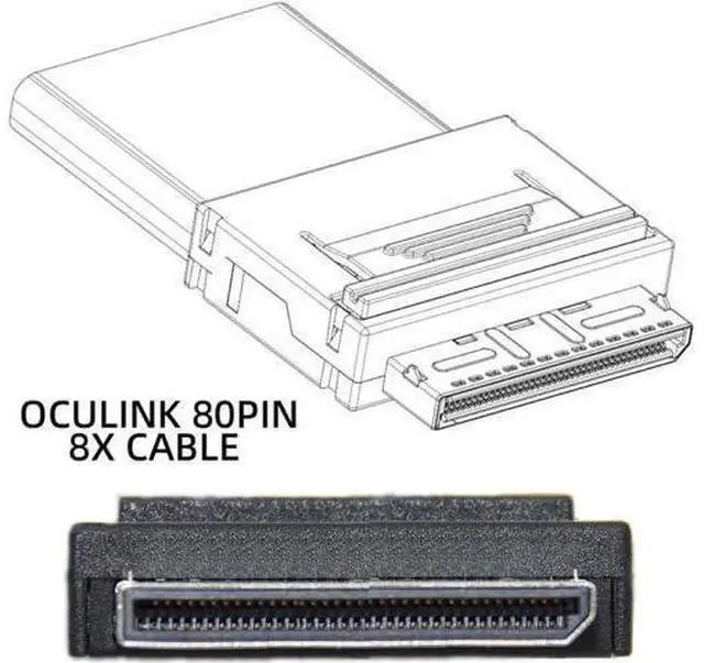 Alt view image 3 of 3 - OCuLink PCIe PCI-Express SFF-8611 8x 8-Lane to Dual SFF-8087 4x SSD Data Active Cable 100 cm