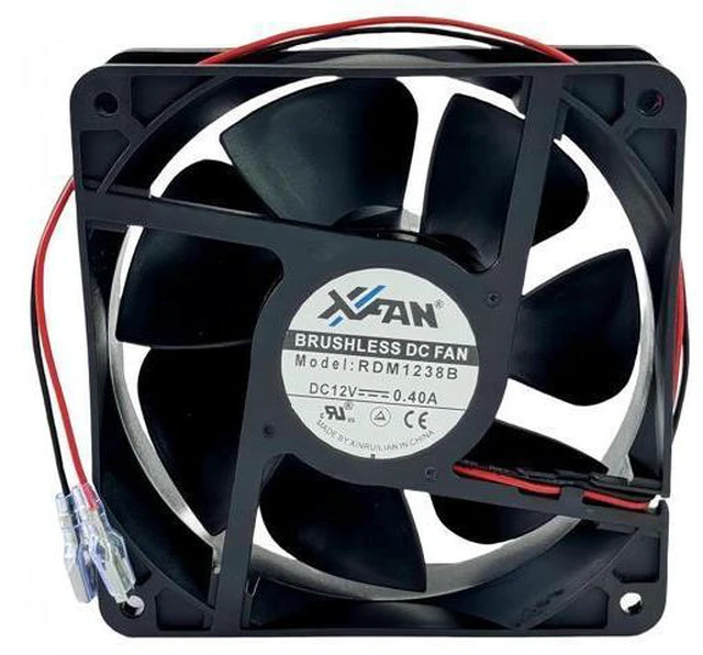 Alt view image 5 of 7 - Vszerda for RDM1238B Chassis Cooling Fan DC12V 0.40A 120mm 12038 120×120×38mm 2 Wire Brushless Inverter Cooling Fan