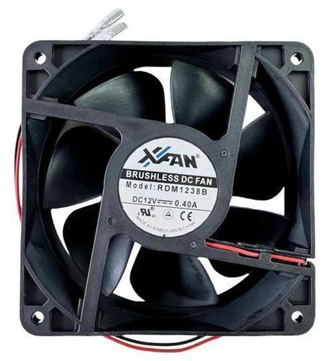 Alt view image 4 of 7 - Vszerda for RDM1238B Chassis Cooling Fan DC12V 0.40A 120mm 12038 120×120×38mm 2 Wire Brushless Inverter Cooling Fan