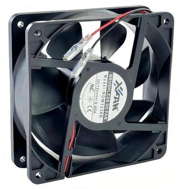 Alt view image 6 of 7 - Vszerda for RDM1238B Chassis Cooling Fan DC12V 0.40A 120mm 12038 120×120×38mm 2 Wire Brushless Inverter Cooling Fan