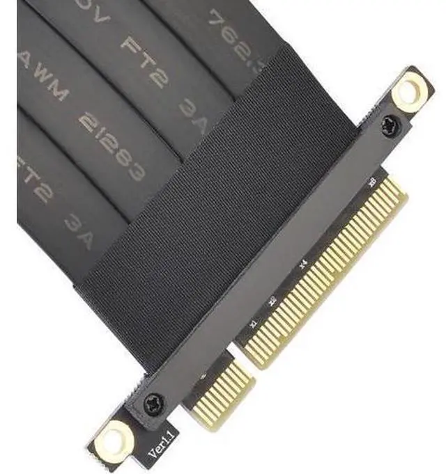 Alt view image 4 of 6 - Add On Card PCIE/PCI-E Riser Card PCI Express Extension Cable Riser PCI E 8X Male to 8X Female Riser Cable for BTC Mining