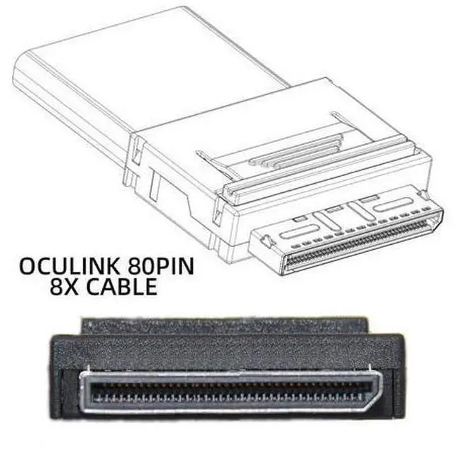 Alt view image 7 of 7 - Oculink to PCIe 4.0 X16 Adapter 2 Port SFF-8611/8612 8i to PCI Express Expansion Card Adapter with 8cm/12cm Slot Bracket