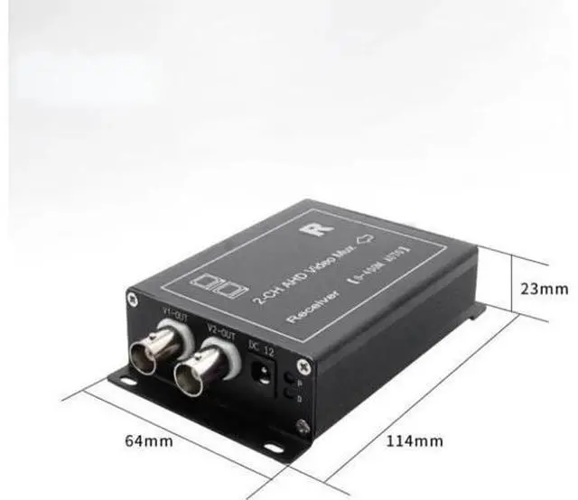 Alt view image 3 of 3 - Cctv Camera Multiplexer 2 Channel Ahd Coaxial Video Multiplexer With Signal Transmission Distance Ahd Multiplexer