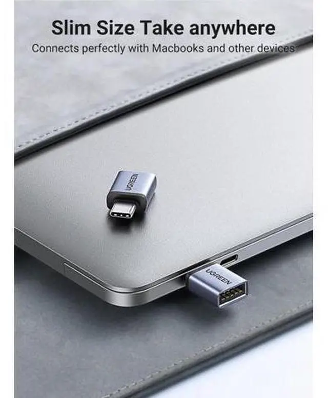 Alt view image 4 of 7 - UGREEN USB to USB C Adapter 10Gbps,2 Pack USB C to A Adapter Compatible with iPhone 16 15 Pro/Samsung/MacBook Pro/Air/iPad Pro,Thunderbolt 4/3,Gray