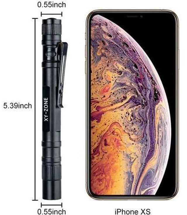 Alt view image 6 of 7 - 5PCS Led Pen Flashlight 1000 Lumens Lamp Clip Mini Black 507 Pocket Penlight Flashlight Torch Powered by 2 AAA Battery(Battery Not Included)