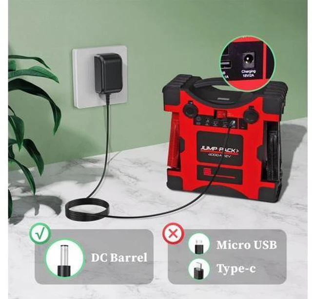Alt view image 5 of 5 - 18V Charger for Goodall Manufacturing JP-12-4000T JP-12-5000T JP-12-10000T Jump Pack AC Adapter for 12V Start-All Corded Jump Pack Power Supply Cord