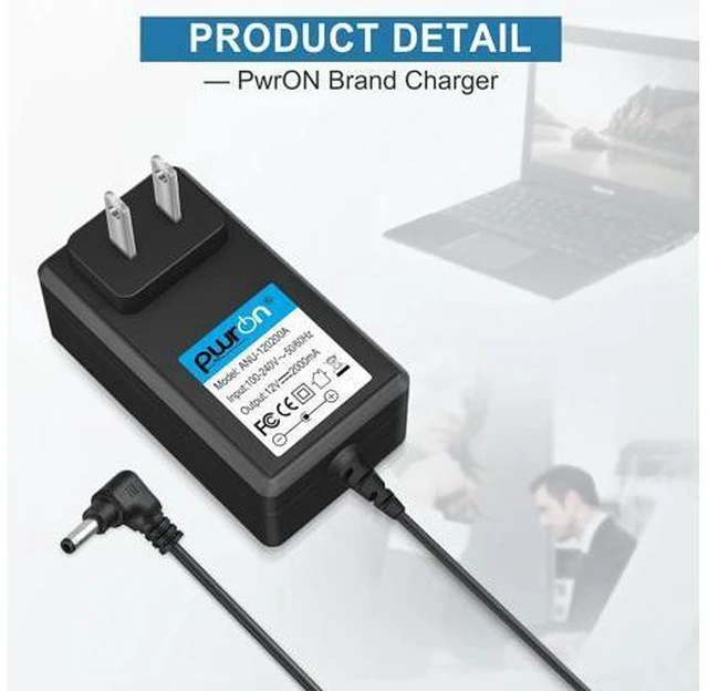Alt view image 2 of 6 - PwrON 6.6 FT Long 12V AC to DC Power Adapter Charger for Hisense Chromebook C11 C12 Laptop