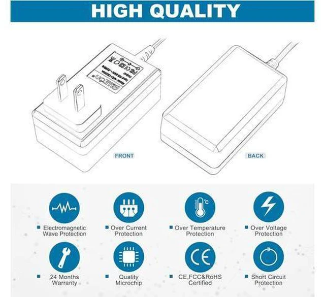 Alt view image 4 of 6 - PwrON 6.6 FT Long 12V AC to DC Power Adapter Charger for Hisense Chromebook C11 C12 Laptop