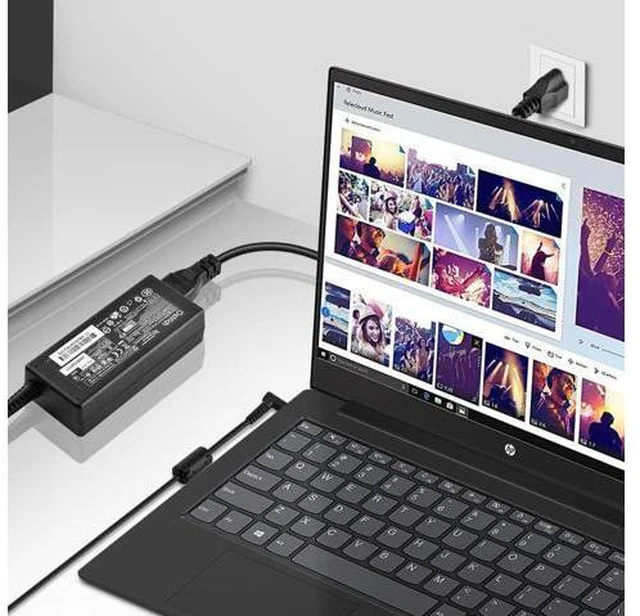 Alt view image 6 of 7 - Charger for HP Laptop Computer 65W 45W Smart Blue Tip Power Adapter