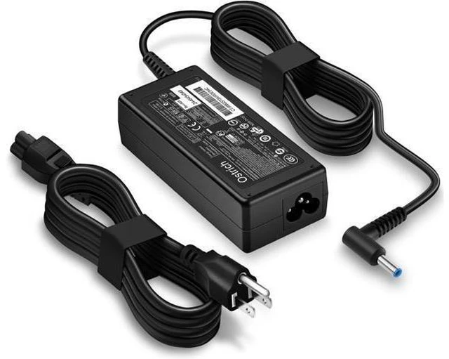 Alt view image 7 of 7 - Charger for HP Laptop Computer 65W 45W Smart Blue Tip Power Adapter