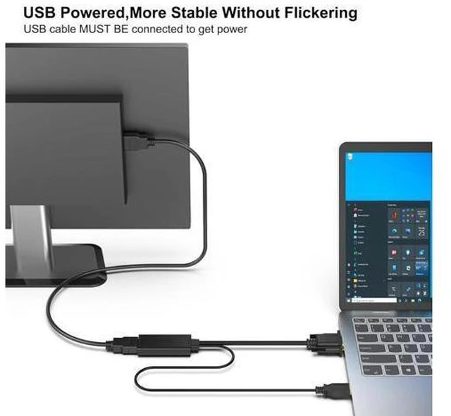 Alt view image 2 of 7 - VGA to HDMI Adapter 1080P Converter with Audio from Computer/Laptop VGA Source to HDMI TV/Monitor