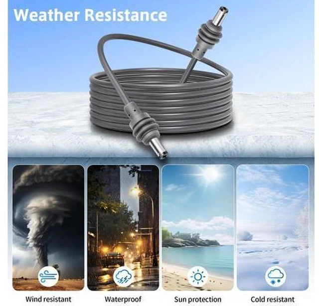 Alt view image 5 of 6 - Starlink Mini Power Cable 10FT/3M DC Power Cable DC to DC Replacement 18AWG for Starlink Accessories Charging Cord Waterproof Outdoor