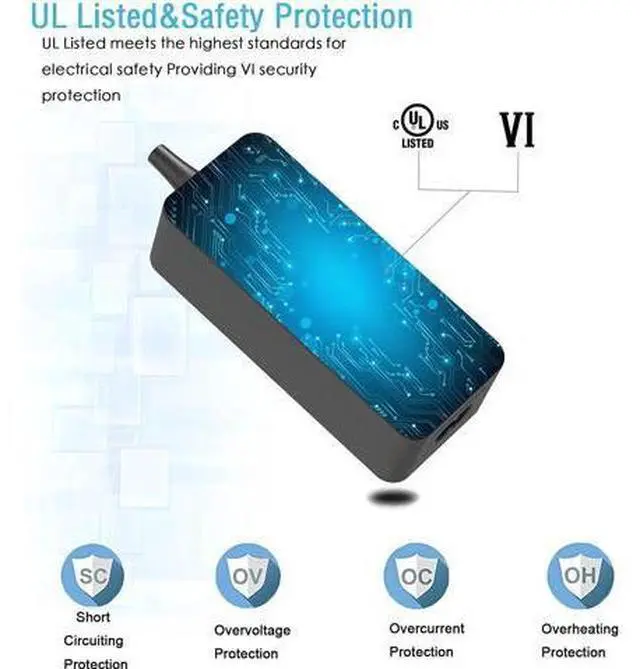 Alt view image 2 of 5 - AC Charger Fit for Acer Aspire V 13 V13 Touch V3-331 V3-371 V3-372 V3-372T A13-045N2A N17H2 KP04501017 Travelmate B3 X5 B1 B118 Laptop Adapter Power Supply Cord