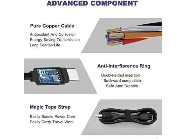 Alt view image 5 of 5 - 130W USB C Charger Compatible with Dell XPS 15 2in1 9575 9500 17 9700 Precision 5530 2in1 5550 5750 3560 Precision M3800 M2800 Inspiron 7347 7348 7459 DA130PM170 HA130PM170 0K00F5