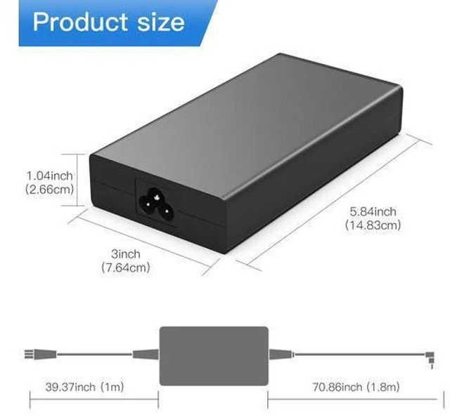 Alt view image 5 of 5 - 135W AC Charger Fit for Acer Nitro V15 V14 V16ANV15 ANV14 ANV16Nitro 5 AN515-52 AN515-43 AN517-51 N18C4 ADP-135K ADP-135KB T Laptop Adapter Power Supply Cord5,5 * 1,7mm