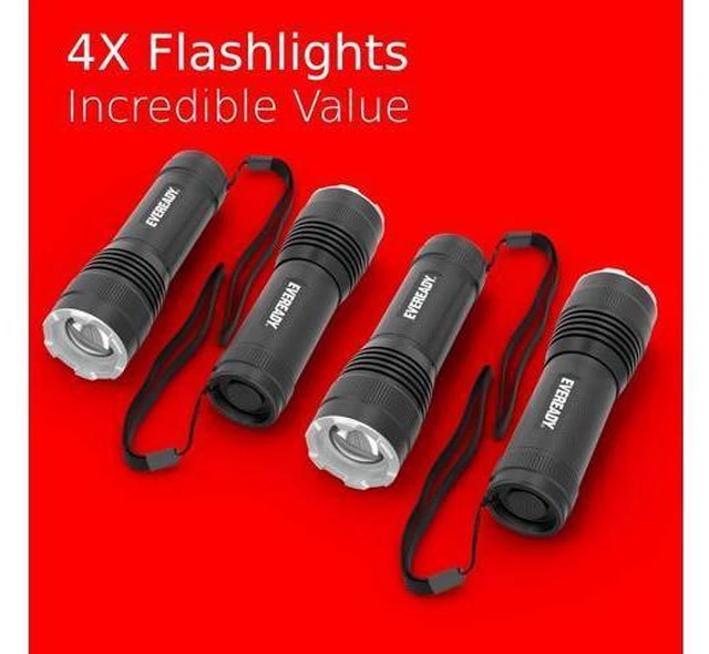 Alt view image 5 of 7 - LED Flashlights (4-Pack) S300 PRO IPX4 Water Resistant Tactical Flashlight Bright EDC Torches for Camping Outdoors Power Outage Emergencies