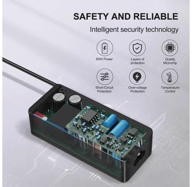 Alt view image 6 of 7 - 65W USB C Charger for Thinkpad/Yoga/Chromebook Laptop Computer 65W 45W USB C Fast Power Adapter