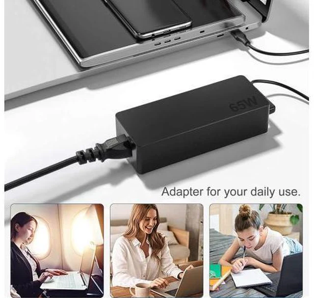 Alt view image 7 of 7 - 65W USB C Charger for Thinkpad/Yoga/Chromebook Laptop Computer 65W 45W USB C Fast Power Adapter