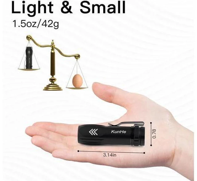 Alt view image 2 of 7 - Small Rechargeable Flashlights Mini LED Pocket Flashlight Battery Operated Bulk Flash Light Clip for Home EDC Stocking Stuffers for Men Adults 5 Pack