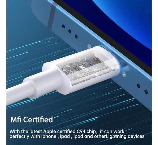 Alt view image 2 of 7 - USB C Charger Phone Charger Fast Charging 3Pack 20W Type C Wall Charger Block with 6FT Long USB C to Lightning Cable Compatible for iPhone 14Pro/13 Pro/12/12 Pro Max/11/XS Max/XS/XR/X/8