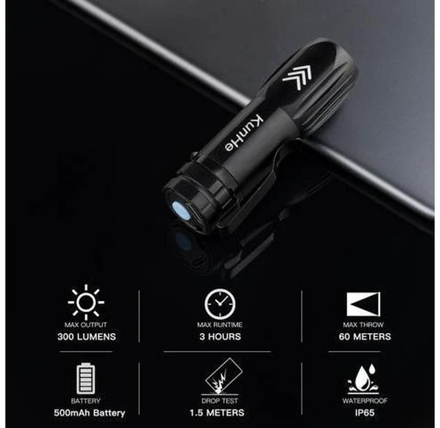 Alt view image 3 of 7 - Small Rechargeable Flashlights Mini LED Pocket Flashlight Battery Operated Bulk Flash Light Clip for Home EDC Stocking Stuffers for Men Adults 5 Pack