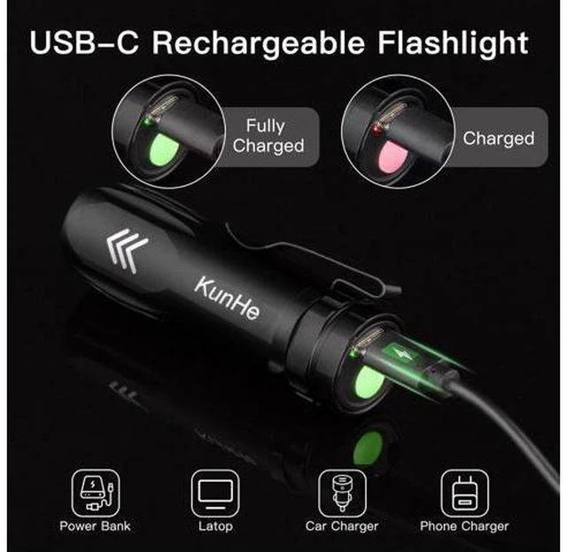 Alt view image 6 of 7 - Small Rechargeable Flashlights Mini LED Pocket Flashlight Battery Operated Bulk Flash Light Clip for Home EDC Stocking Stuffers for Men Adults 5 Pack