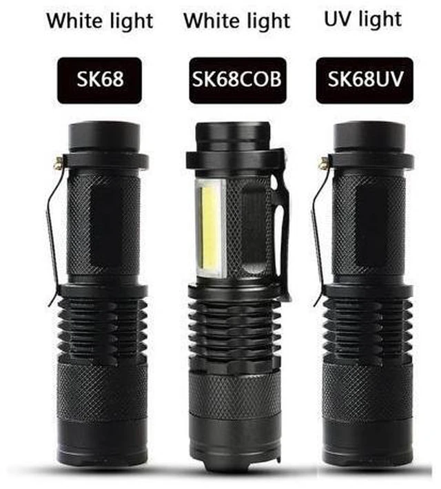 Alt view image 3 of 5 - 2000LM Aluminum Waterproof Zoomable LED Flashlight Torch tactical light for 14500 Rechargeable or AA Battery
