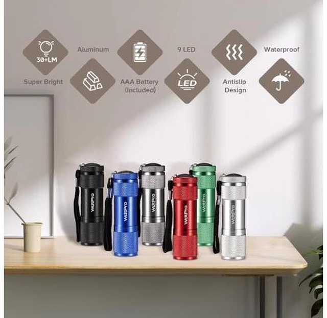 Alt view image 5 of 7 - LED Mini Flashlights Super Bright Flashlight with Lanyard Assorted Colors - Best Tac Torch Light for Kids Night Reading Power Outages Camping(6 Pack)
