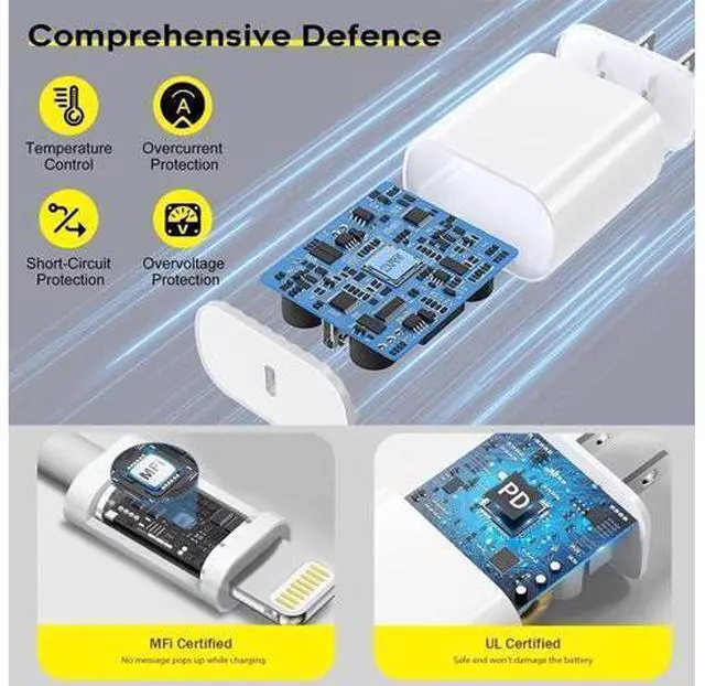 Alt view image 5 of 7 - Fast Charger iPhone i Phone Charge Cable 3Pack iPhone Charger Fast Charging 6Foot Phone Charging USB C Charge Adapter 6FT Type C to Lightning Cable for iPhone 14 Pro Max/14 Plus/13/12 Mini/11/10/XS/SE