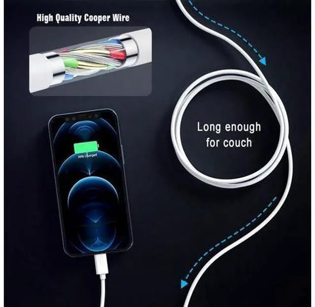 Alt view image 3 of 7 - USB C to Lightning Cable Carplay Cable 3FT Car iPhone Charger Fast Charging Cord for iPhone 14 13 12 11 Pro Max XR XS X 8 Plus Car Charging Cord