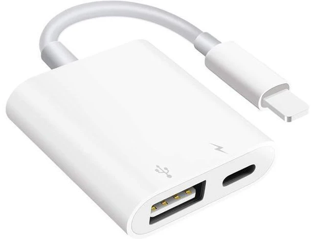 Main image of USB Camera Adapter with Charging Port Portable USB Female OTG Adapter Compatible for iPhone iPad iPad to USB Adapter Plug and Play Support Card Reader