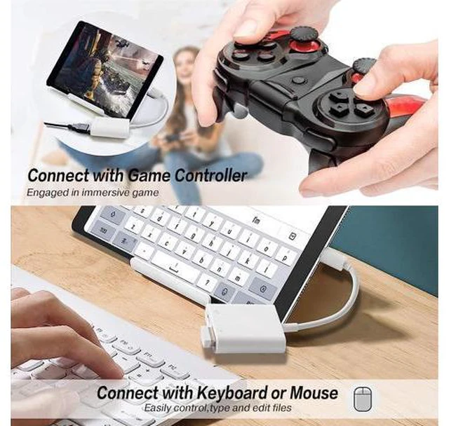 Alt view image 5 of 7 - USB Camera Adapter with Charging Port Portable USB Female OTG Adapter Compatible for iPhone iPad iPad to USB Adapter Plug and Play Support Card Reader