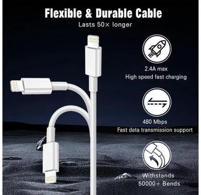 Alt view image 5 of 7 - USB C to Lightning Cable Carplay Cable 3FT Car iPhone Charger Fast Charging Cord for iPhone 14 13 12 11 Pro Max XR XS X 8 Plus Car Charging Cord