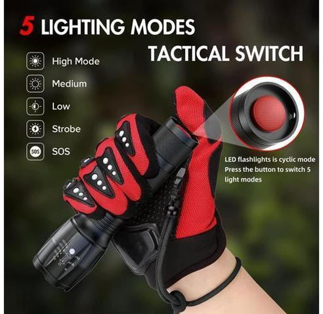 Alt view image 2 of 7 - 3 Pack Flashlights High Lumens Powerful Tactical Flashlights with 5 Modes Zoomable Small LED Flashlight Waterproof Handheld Flash Light for Home Emergencies Camping Hiking (Battery Included)