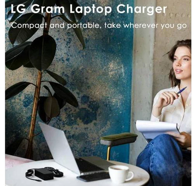 Alt view image 4 of 7 - 65W USB C Charger for LG Gram 17 16 15 14 Series 17Z90Q 16T90Q 17Z90P 16Z90P 17Z90ST 16T90P 17Z95P 17Z90R 17Z90S 2-in-1 Lightweight Power AC Adapter
