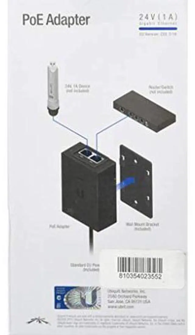 Alt view image 6 of 7 - POE-24-24W-G 24V, 24W Poe Injector with GigaBit Port