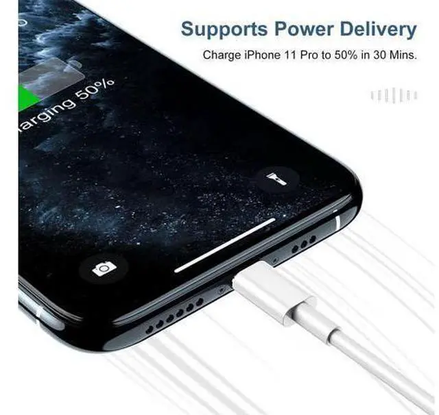 Alt view image 4 of 7 - 6ft iPhone Charger USB C Lightning Cable Usbc to Lighting Fast Charging Cord for iPhone 13 12 Charger Cable 6 ft MFi Certified Long Type C Wire for iPhone 13 12 Pro Max 11 X XS XR 8 Plus
