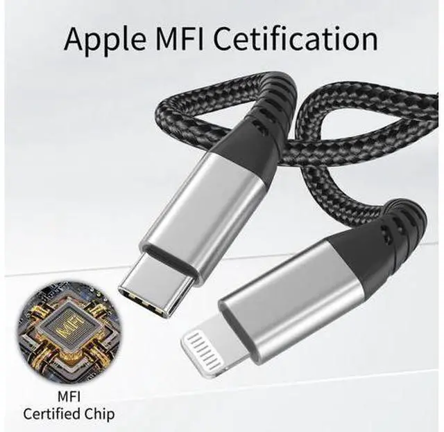 Alt view image 4 of 7 - USB C to Lightning Cable 3FT 3 Pack iPhone Charger Cord MFi Certified 3 Foot iPhone Cable PD Fast Charging for iPhone 14 13 12 11 Pro Max Xs 8 7 6 5 Plus iPad Air Mini