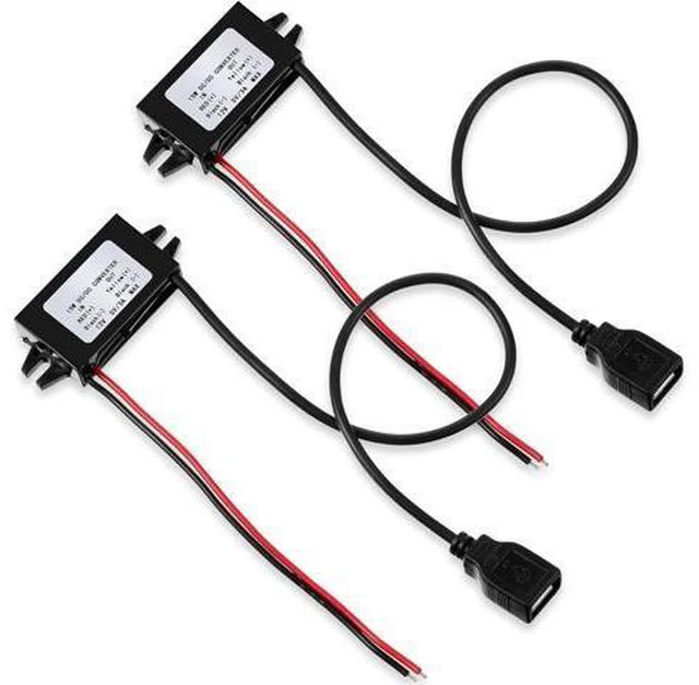 Alt view image 7 of 7 - Weewooday 12v to 5v Dc Converter Buck Module USB Output Power Adapter Dc Car Power Converter Regulator(2 Pieces)