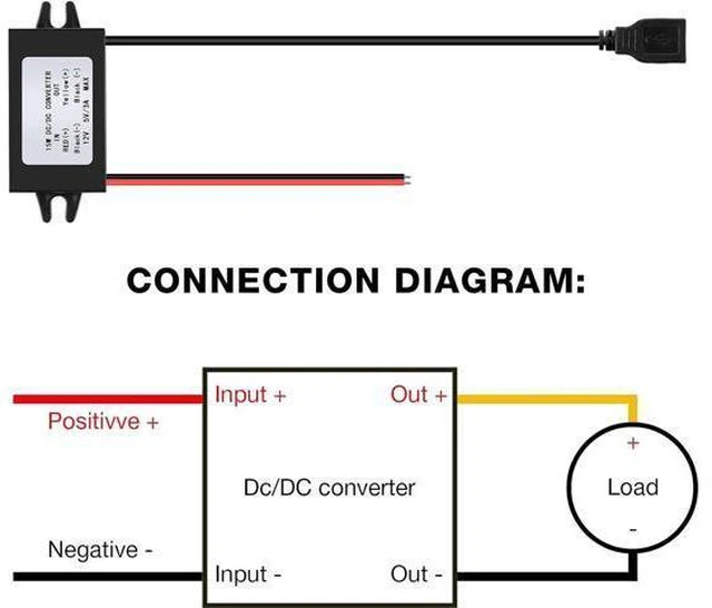 Alt view image 5 of 7 - Weewooday 12v to 5v Dc Converter Buck Module USB Output Power Adapter Dc Car Power Converter Regulator(2 Pieces)
