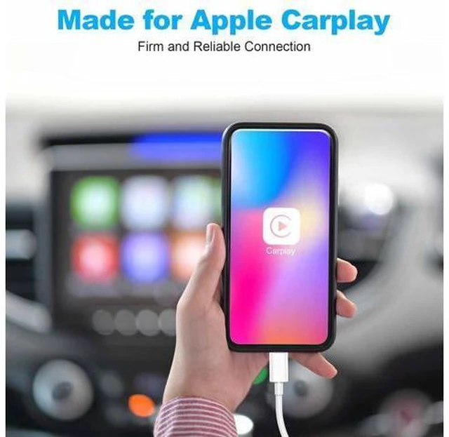 Alt view image 2 of 7 - Car Carplay CableUSB A to Lightning Cable 3FT Compatible with iPhone 14 13 12 11 Pro Max XR XS X Charger CordCar Charging Cord