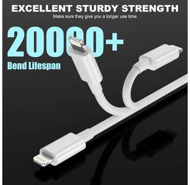 Alt view image 4 of 7 - Car Carplay Cable USB A to Lightning Cable MFi Certified Charger Cord Compatible with iPhone 14pro max/14/13/12/11/XS/XR/X/8/7 iPad 4/5/6/7/8 Air 2/3 Car Charging Cable (3FT)